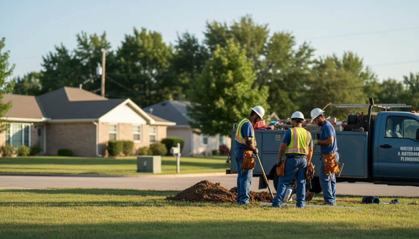 Residential water line and bathroom plumbing service in Herriman, UT